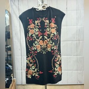 516. Zara Women's Floral Black Dress Size S